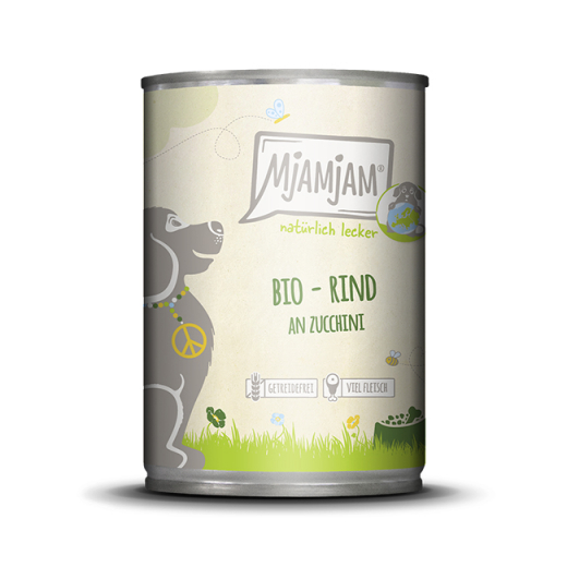 MjAMjAM – natürlich lecker – BIO Rind an Zucchini 400g